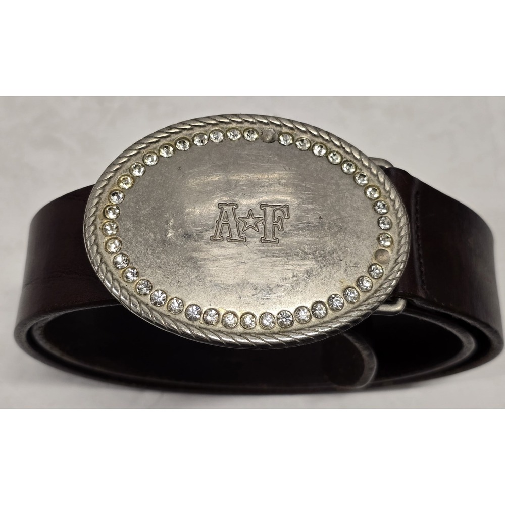 Vintage Abercrombie Fitch Belt Large Brown Western Leather MADE IN  ITALY